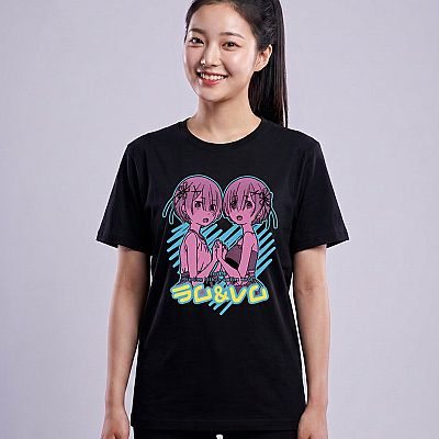 Cool Tee-Re:Zero — Rem & Ram Re:Zero — Model — Aya (with face)