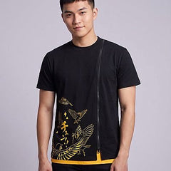 Zipper T-shirt(Chuntaro)-Demon Slayer: Kimetsu no YaibaS — Chuntaro Demon Slayer — Model — Jin (with face)