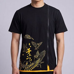 Zipper T-shirt(Chuntaro)-Demon Slayer: Kimetsu no YaibaS — Chuntaro Demon Slayer — Neck-down