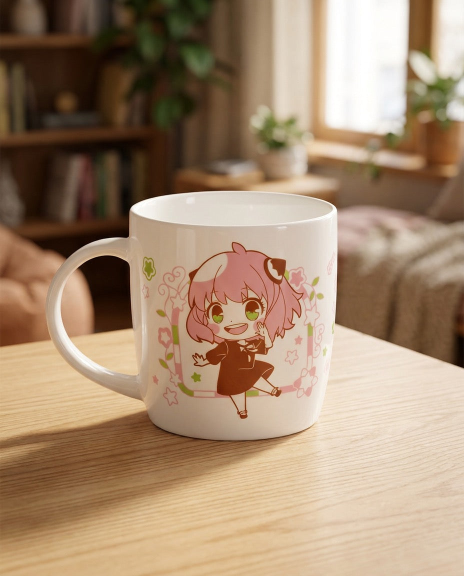 Spy x Family: Anya & Bond – Drinkware | On a table | Official Funikido merchandise