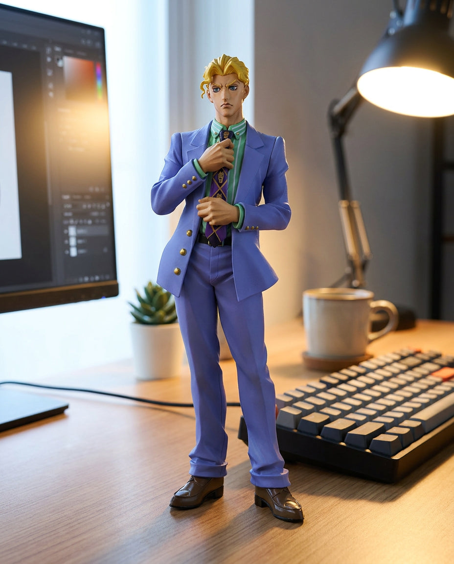 JoJo's Bizarre Adventure: Kira Yoshikage – Figurines | Work-setup table | Official Funikido merchandise