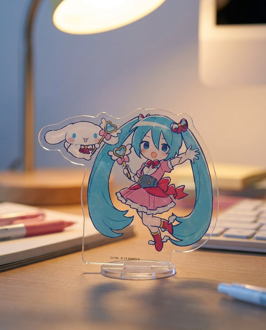 Vocaloid: Hatsune Miku & Cinnamoroll – Keychains | On a bag (back/extra) | Official Funikido merchandise