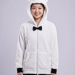 Fuzzy Jacket — Bond (SPYxFAMILY) — Bond Forger Spy x Family — Model — Aya (female, hood up)