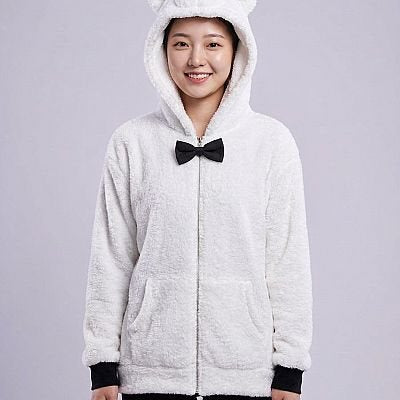 Fuzzy Jacket — Bond (SPYxFAMILY) — Bond Forger Spy x Family — Model — Aya (female, hood up)