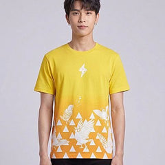 Gradient T-shirt(Chu)-Demon Slayer: Kimetsu no YaibaS — Zenitsu Agatsuma Demon Slayer — Male — Kai (with face)