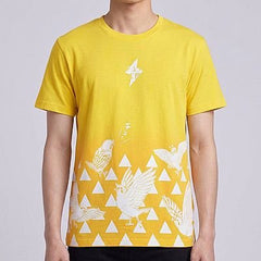 Gradient T-shirt(Chu)-Demon Slayer: Kimetsu no YaibaS — Zenitsu Agatsuma Demon Slayer — Male — Kai (neck-down)