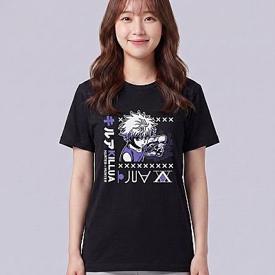 Killua Tee (HxH) — Killua Hunter x Hunter — Female — Suki (with face)