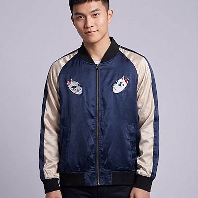 Color-embroidered Jacket-Demon Slayer: Kimetsu no Yaiba — Giyu & Sabito Demon Slayer — Male — Jin (with face)