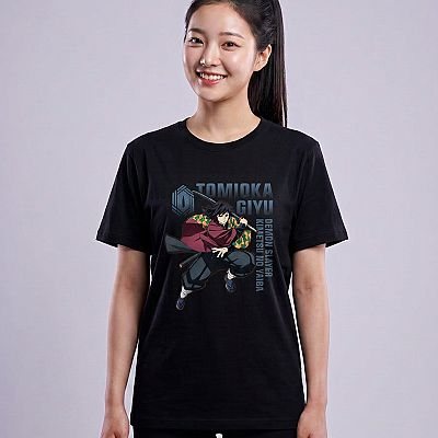 Giyu Tee (DS) — Giyu Tomioka Demon Slayer — Female — Aya (with face)
