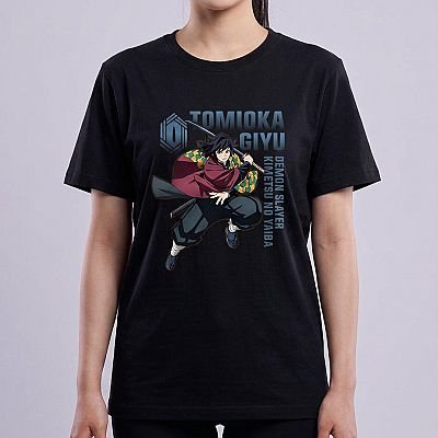 Giyu Tee (DS) — Giyu Tomioka Demon Slayer — Female — Aya (neck-down)