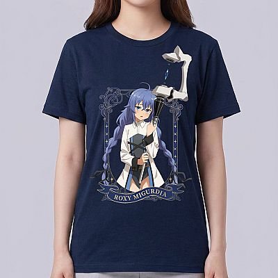 Trendy Full-Color T-Shirt (Luo Qixi) - Mushoku Tensei S — Roxy Migurdia Mushoku Tensei — Female — Suki (neck-down)