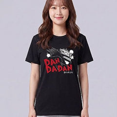 Trendy T-shirt (Ken Takakura, Black) - Daring Party M — Okarun Dandadan — Female — Suki (with face)