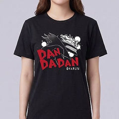 Trendy T-shirt (Ken Takakura, Black) - Daring Party M — Okarun Dandadan — Female — Suki (neck-down)