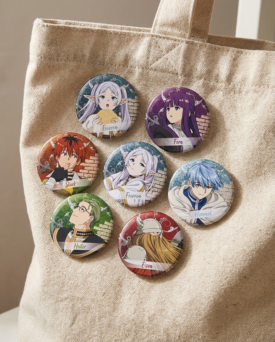 Frieren: Group – Badges & Pins | On a bag | Official Funikido merchandise