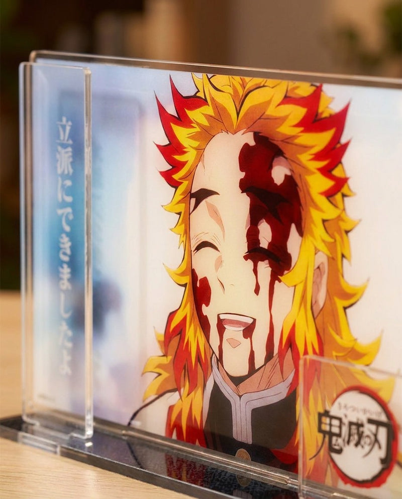 Demon Slayer: Rengoku Kyoujiro – Acrylic Stand | Art close-up | Official Funikido merchandise