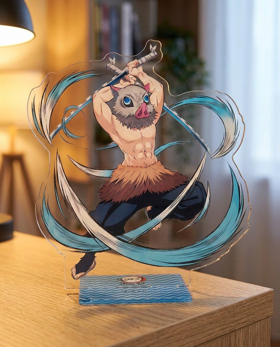 Demon Slayer: Inosuke Hashibira – Acrylic Stand | 3/4 angle | Official Funikido merchandise