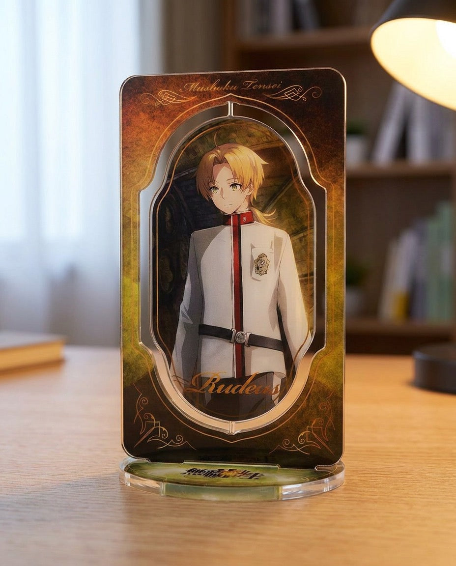 Mushoku Tensei: Rudy & Sylphy – Acrylic Stand | 3/4 angle | Official Funikido merchandise