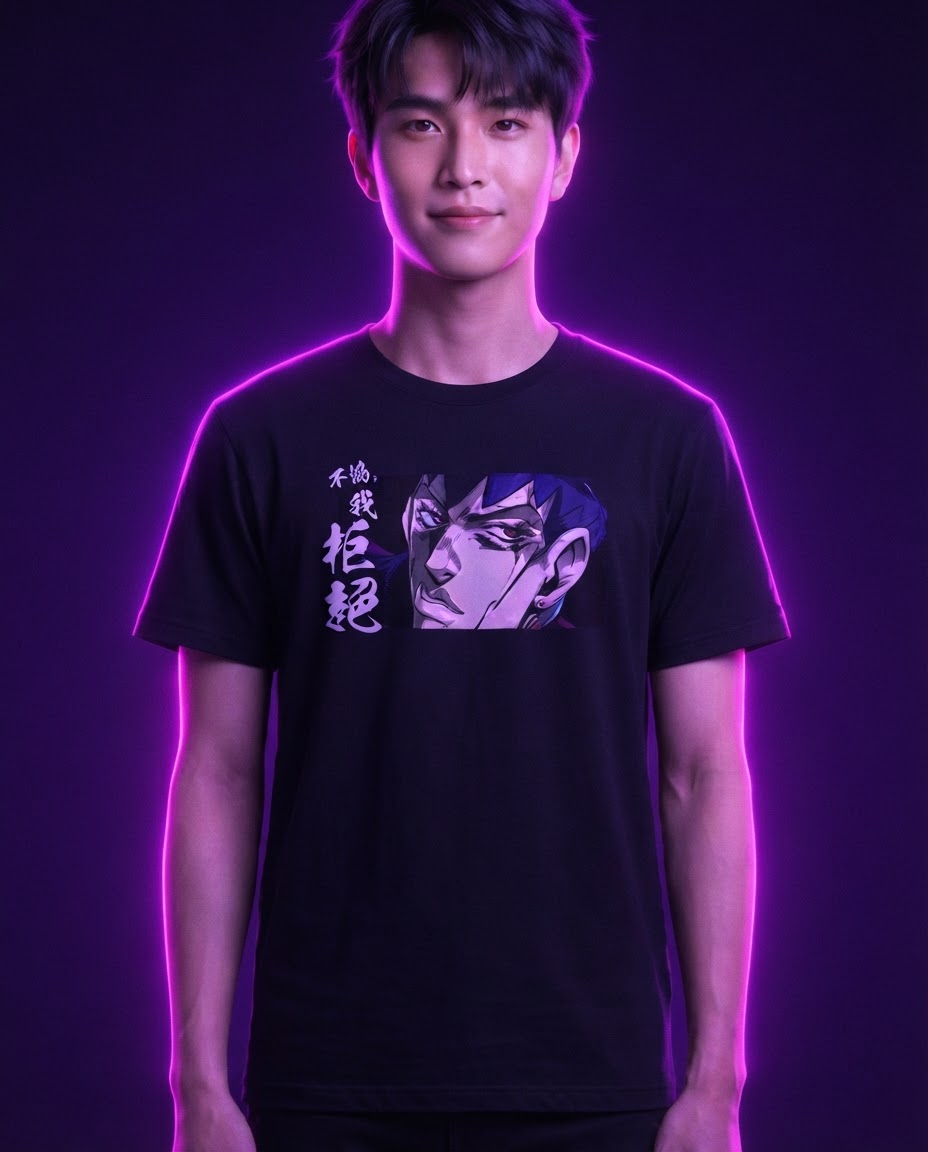 Trendy full-color T-shirt (I refuse) - JOJOⅢ_S — Funikido brand visual (pending client approval)
