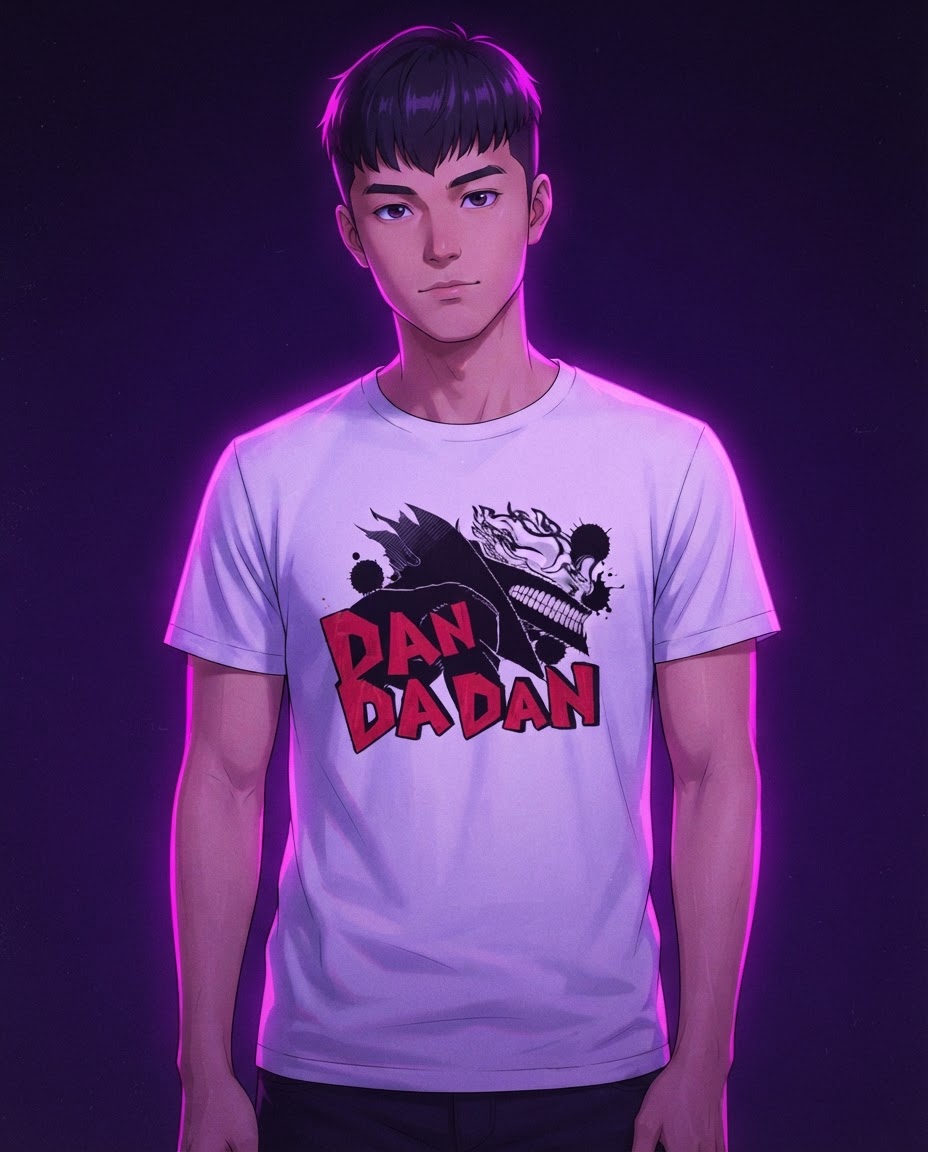 Cool Tee — Okarun (Dandadan) — Funikido brand visual (pending client approval)