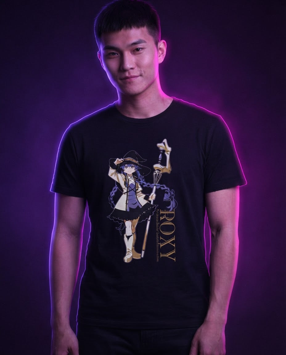 Trendy T-shirt (Luo Qixi) - Jobless Reincarnation S — Funikido brand visual (pending client approval)
