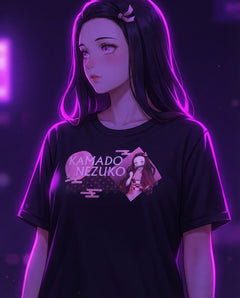 Demon Slayer Unisex Short-Sleeve T-Shirt (Black) – Nezuko Kamado — Funikido brand visual (pending client approval)