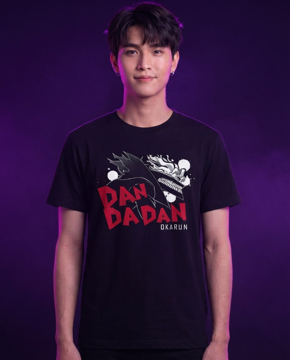 Trendy T-shirt (Ken Takakura, Black) - Daring Party M — Funikido brand visual (pending client approval)
