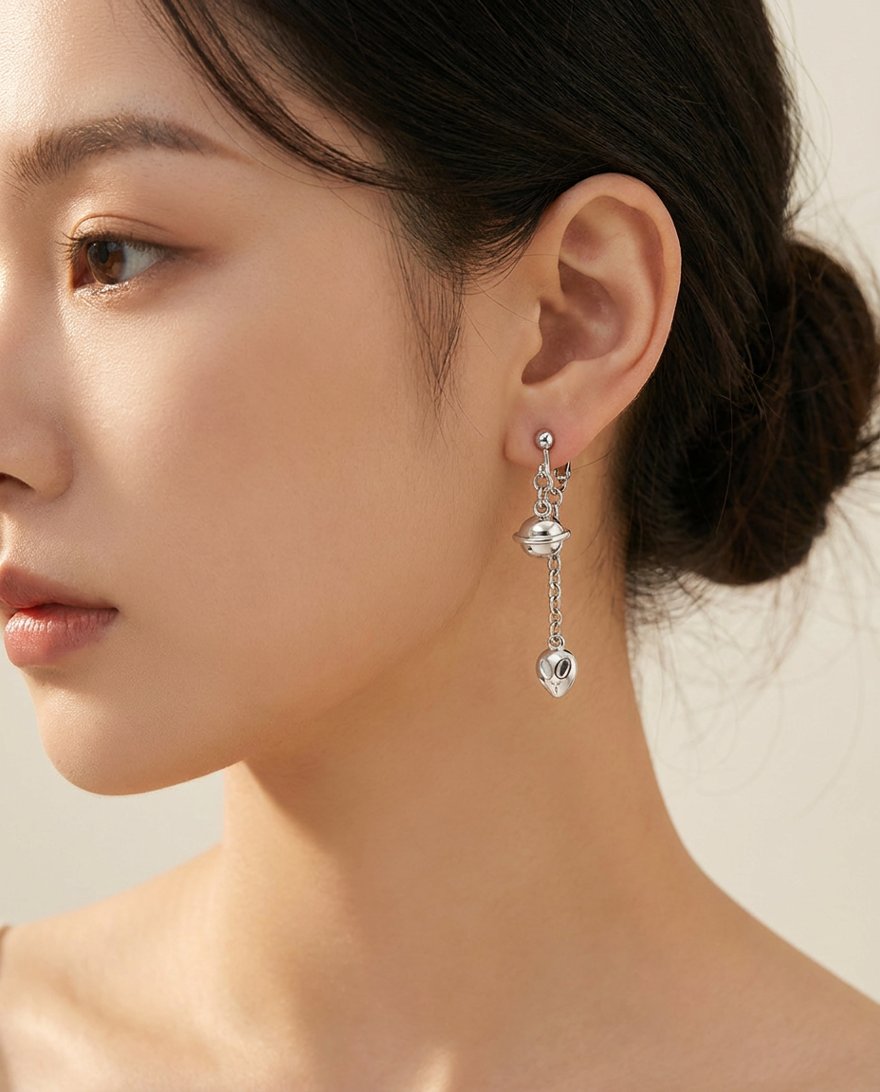 Dandadan: Okarun & Momo – Jewelry | Shown on a model | Official Funikido merchandise
